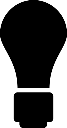 Lightbulb Black Shape Outline Drawing Svg Vector, Free Vectors File
